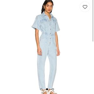 Free People x We The Free Marci denim Jumpsuit in Clear Skies
